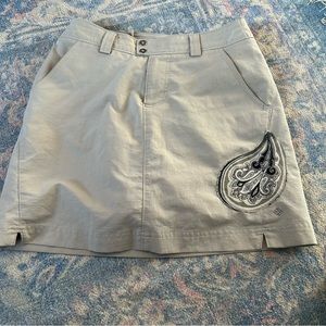 Columbia Tan Printed Sun Shade Skirt